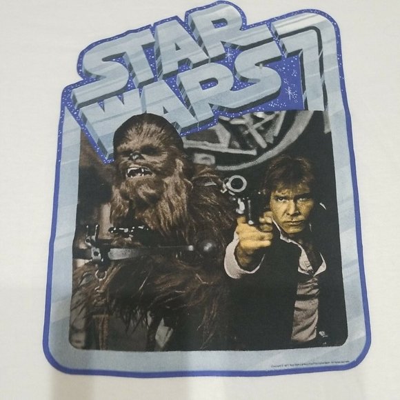 Disney Star Wars Han Solo Chewbacca  T-Shirt Large NWT - Picture 2 of 3